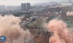 36 tòa nhà chọc trời sập trong 20 giây ở Trung Quốc